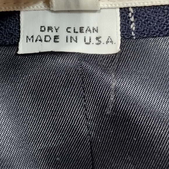 Vintage Jones New York Double Breasted Wool Blazer Women's 8 Blue Strips Preppy - Picture 11 of 11